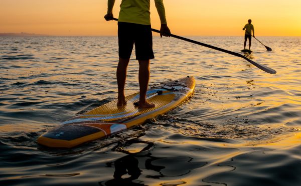 Image of paddle boarder at Frisco Woods Campground